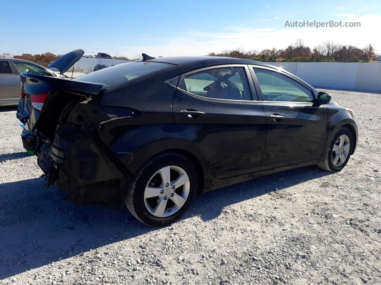 2013 Hyundai Elantra Gls Black vin: KMHDH4AE2DU534963