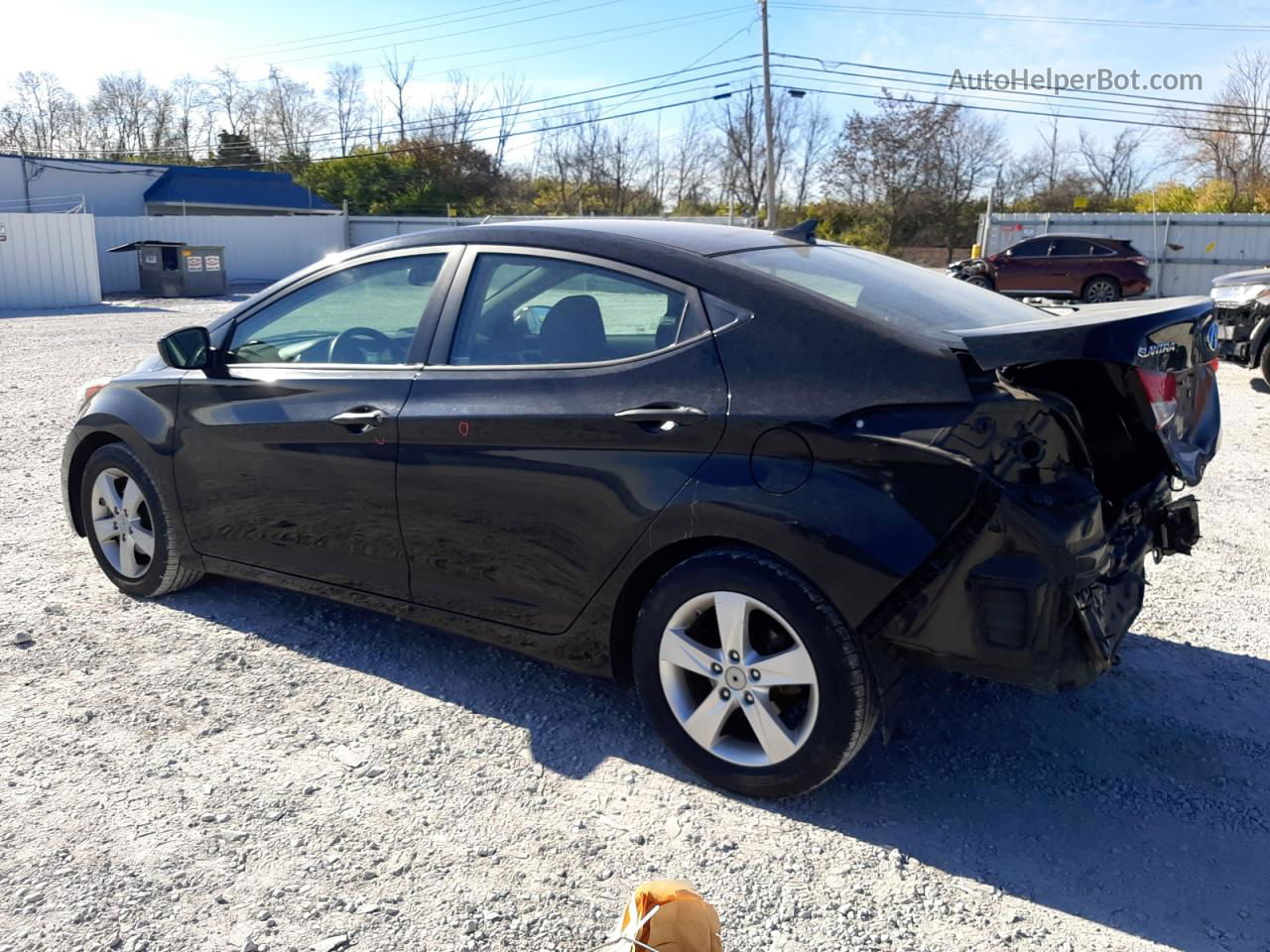 2013 Hyundai Elantra Gls Black vin: KMHDH4AE2DU534963