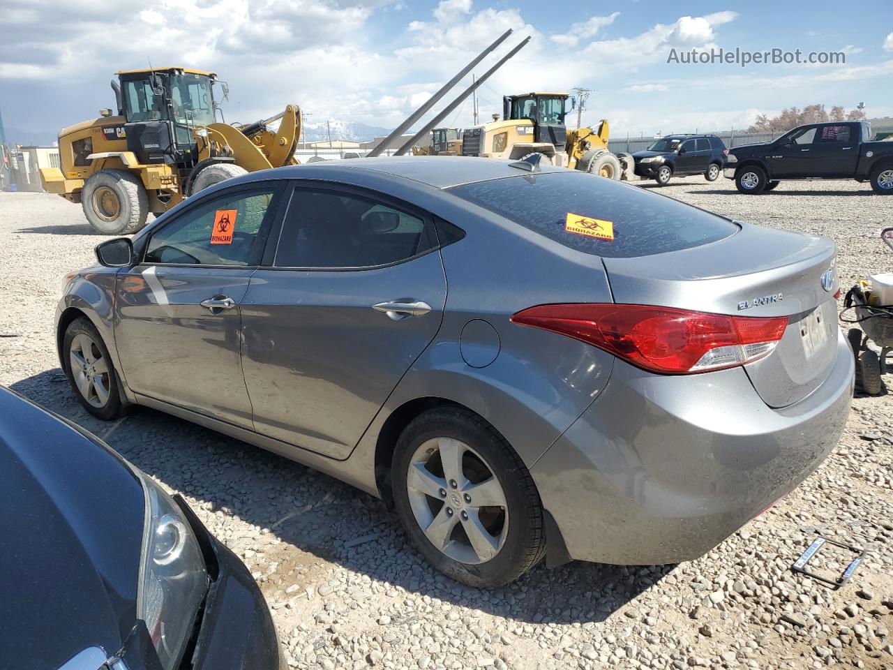 2013 Hyundai Elantra Gls Gray vin: KMHDH4AE2DU539158