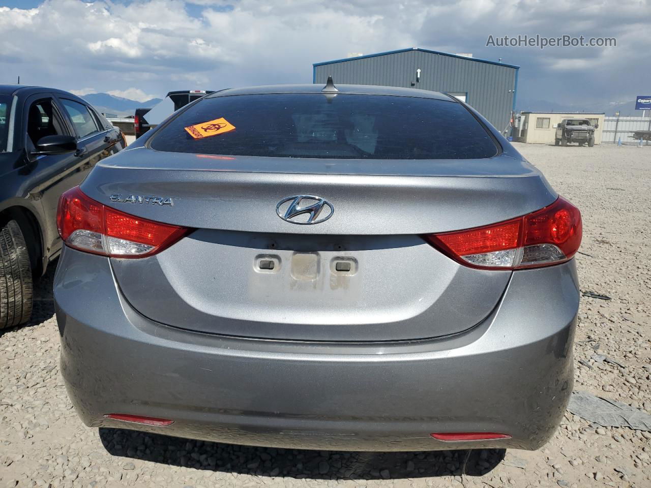 2013 Hyundai Elantra Gls Gray vin: KMHDH4AE2DU539158