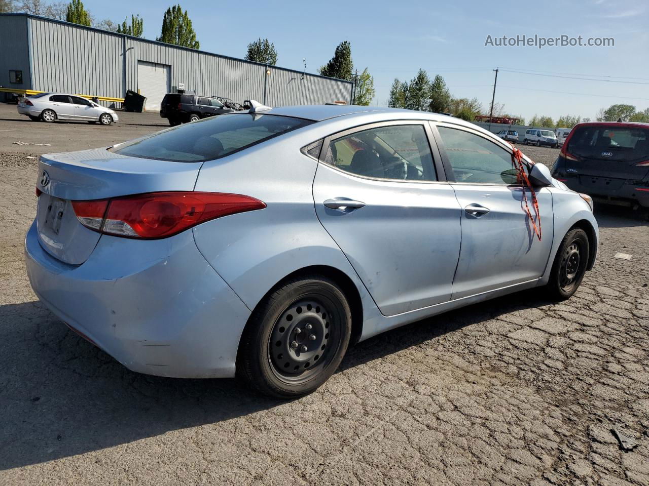 2013 Hyundai Elantra Gls Blue vin: KMHDH4AE2DU539256