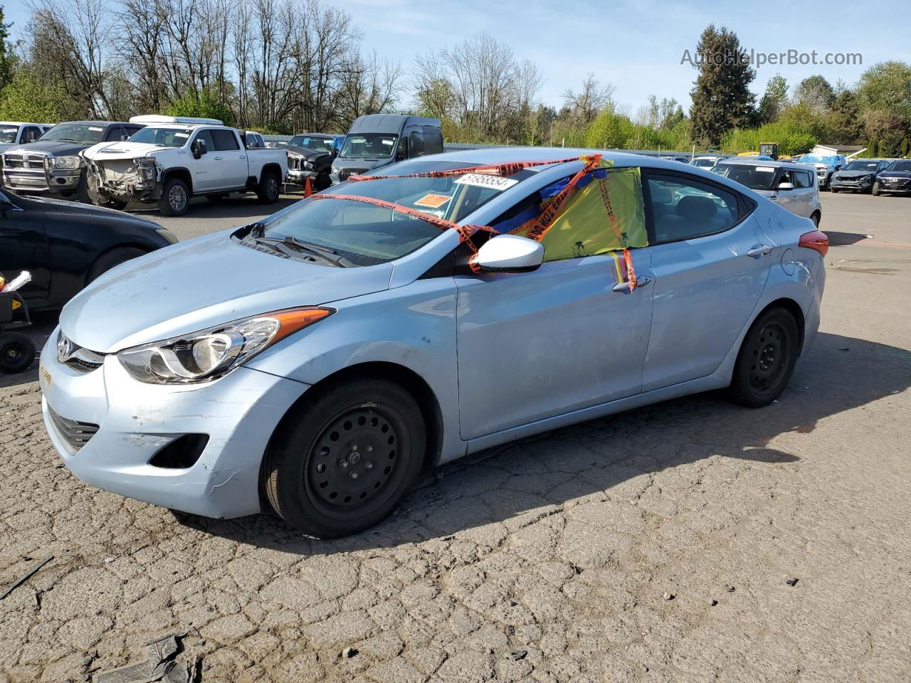 2013 Hyundai Elantra Gls Синий vin: KMHDH4AE2DU539256