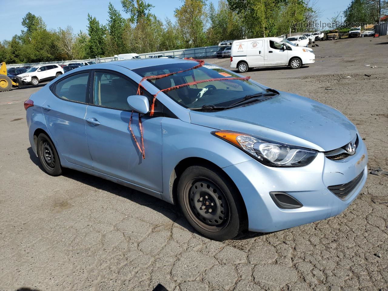 2013 Hyundai Elantra Gls Синий vin: KMHDH4AE2DU539256