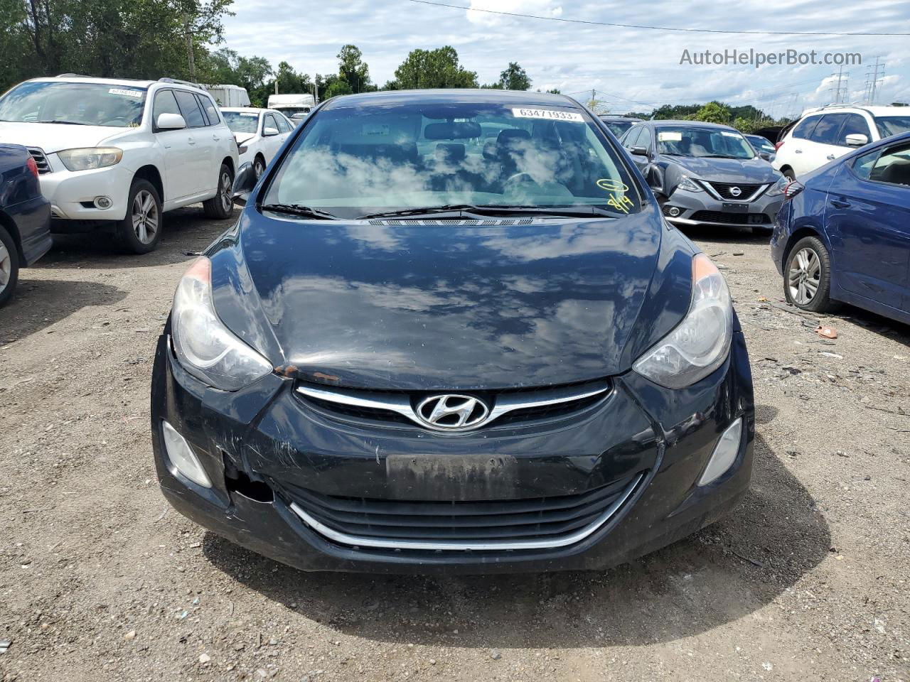 2013 Hyundai Elantra Gls Черный vin: KMHDH4AE2DU649174