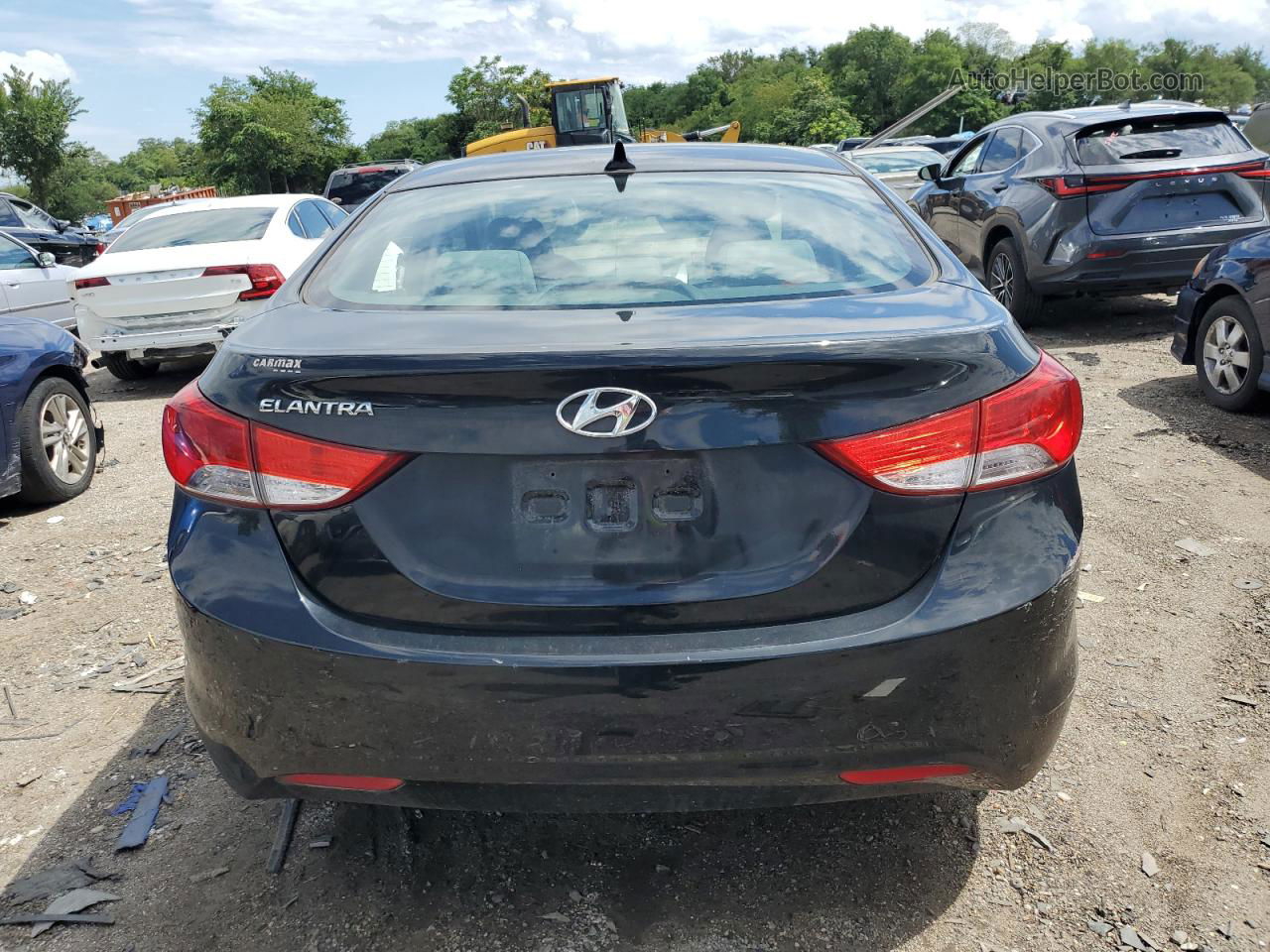 2013 Hyundai Elantra Gls Черный vin: KMHDH4AE2DU649174