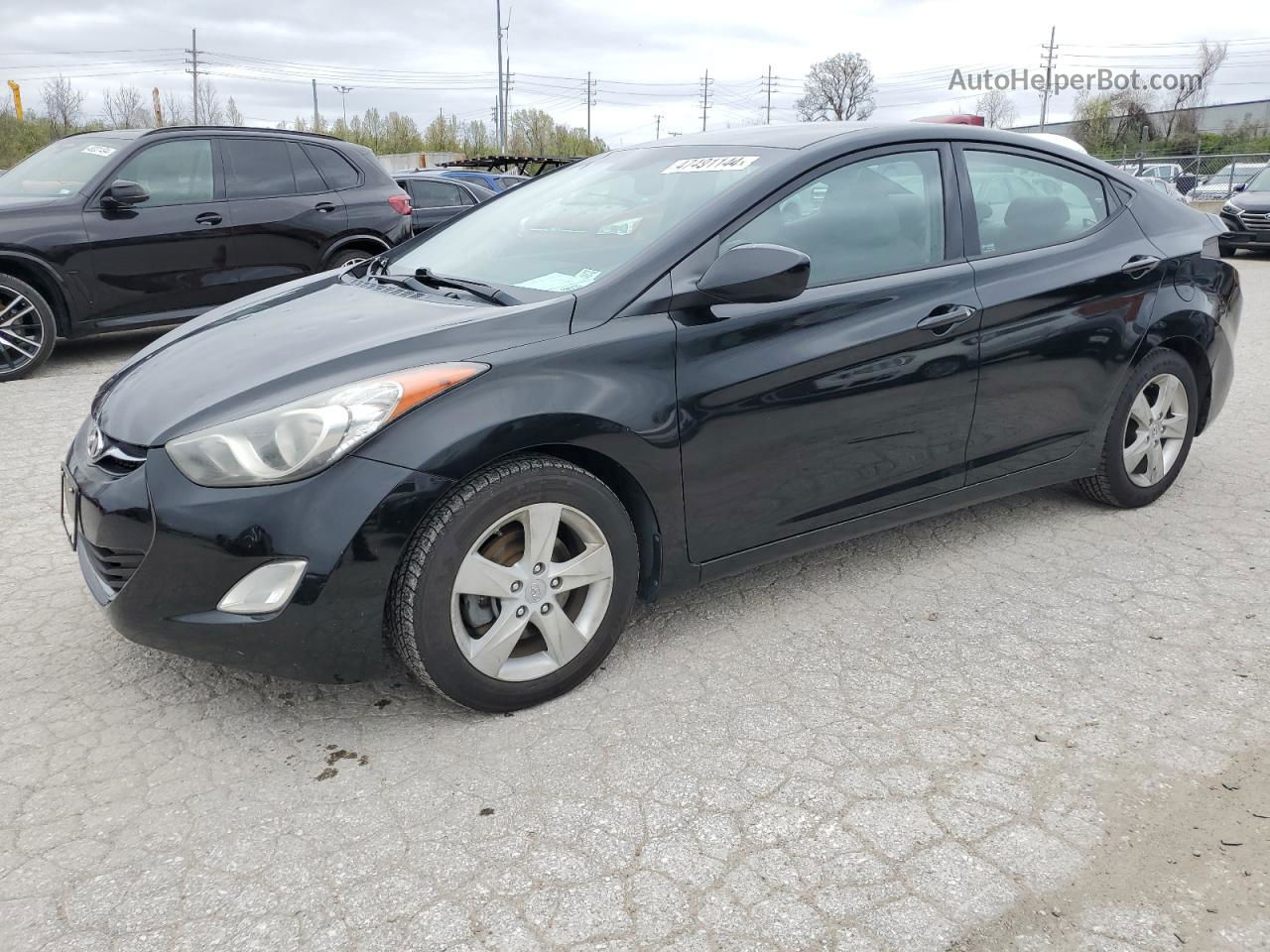 2013 Hyundai Elantra Gls Black vin: KMHDH4AE2DU716565