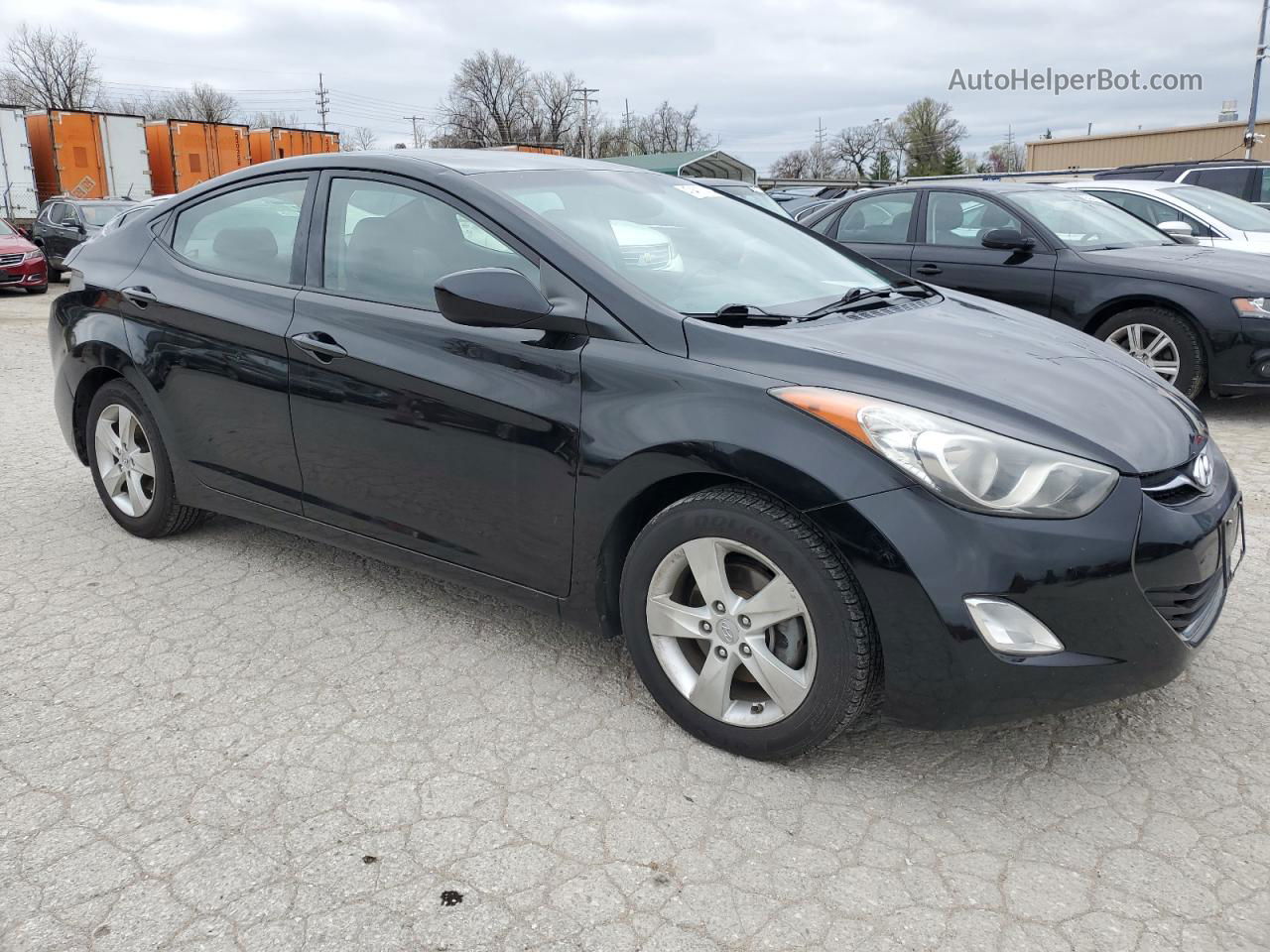 2013 Hyundai Elantra Gls Black vin: KMHDH4AE2DU716565