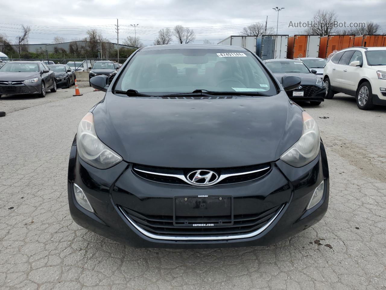 2013 Hyundai Elantra Gls Black vin: KMHDH4AE2DU716565