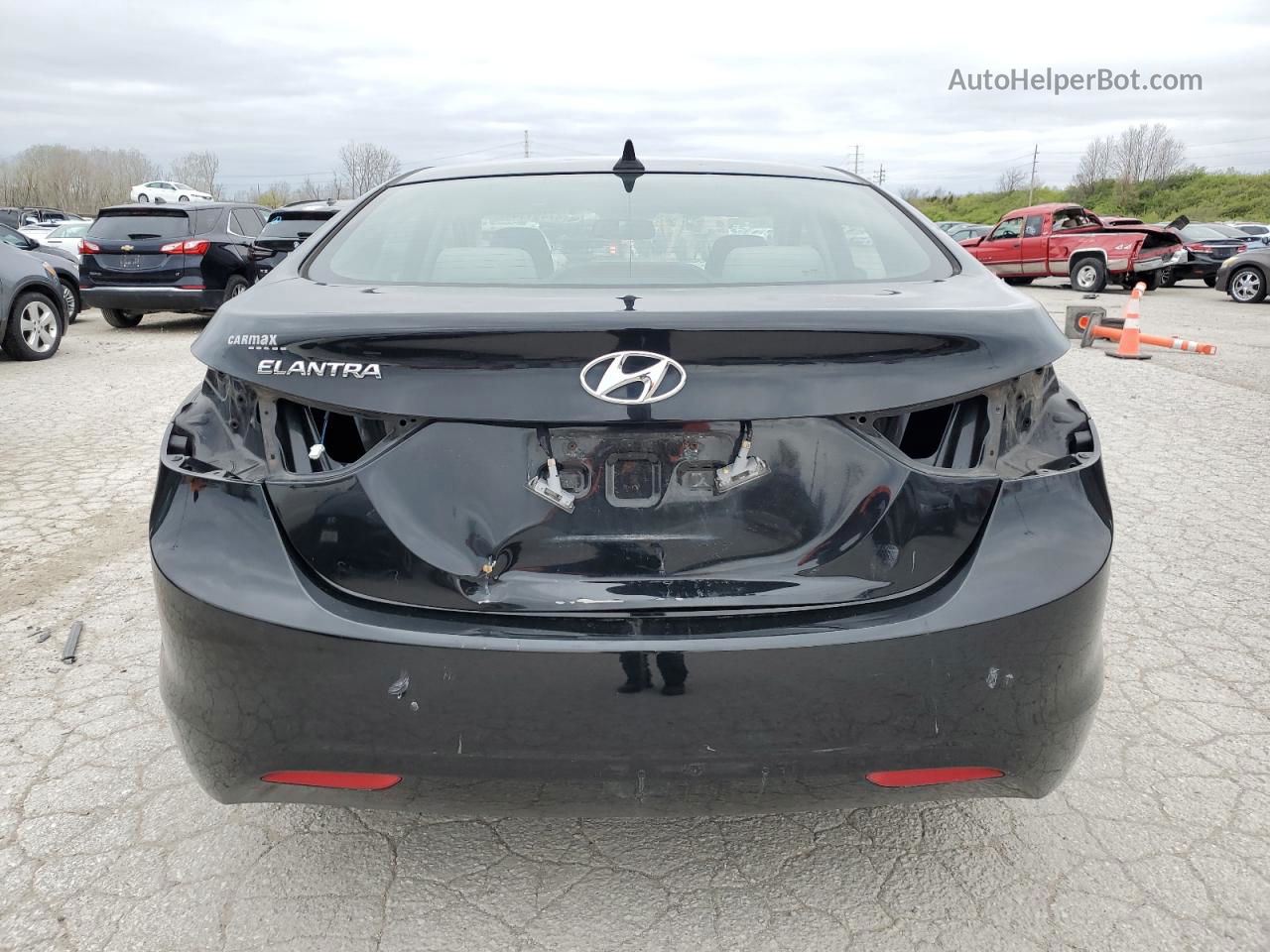 2013 Hyundai Elantra Gls Black vin: KMHDH4AE2DU716565