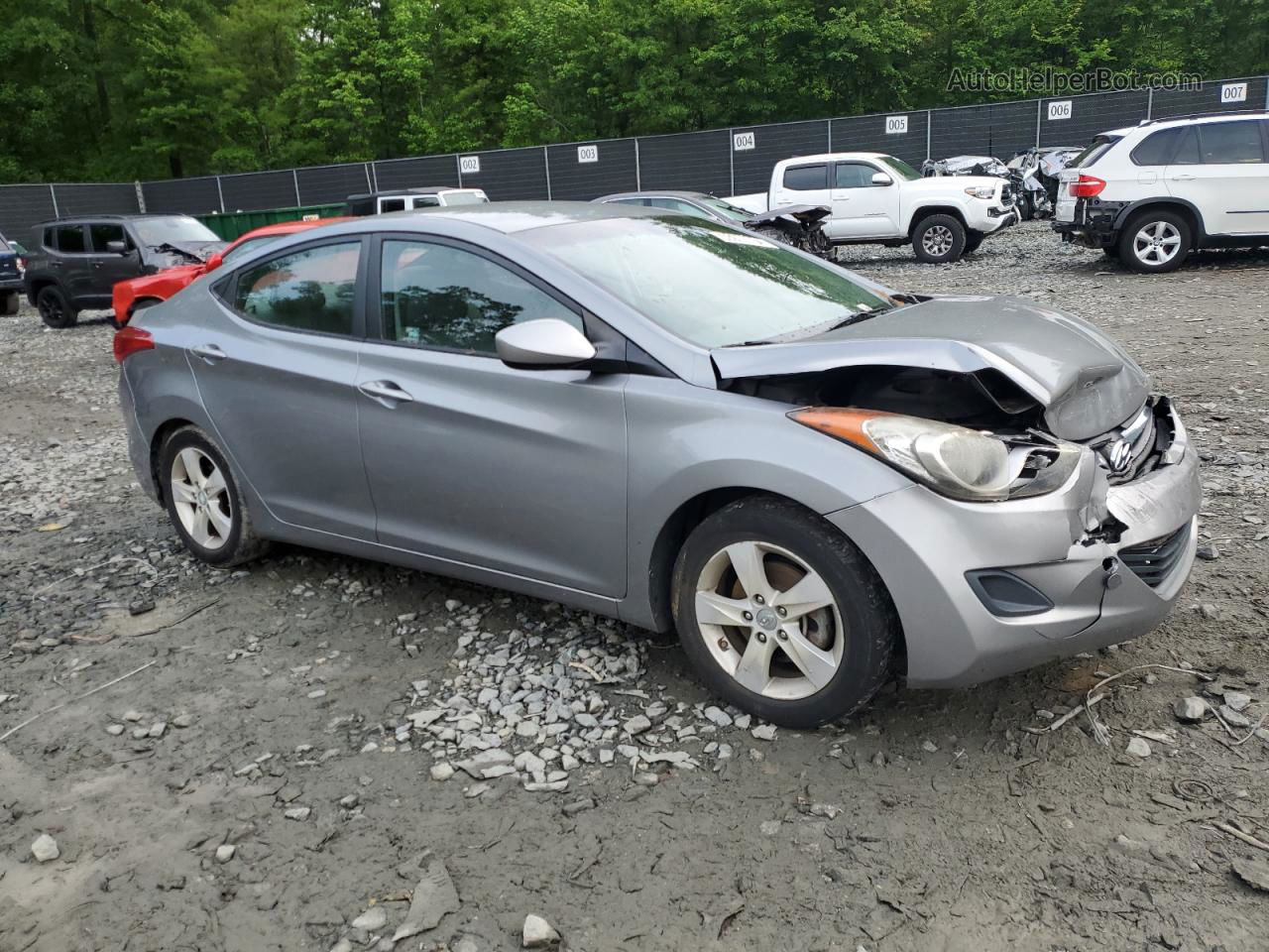 2013 Hyundai Elantra Gls Silver vin: KMHDH4AE2DU717389