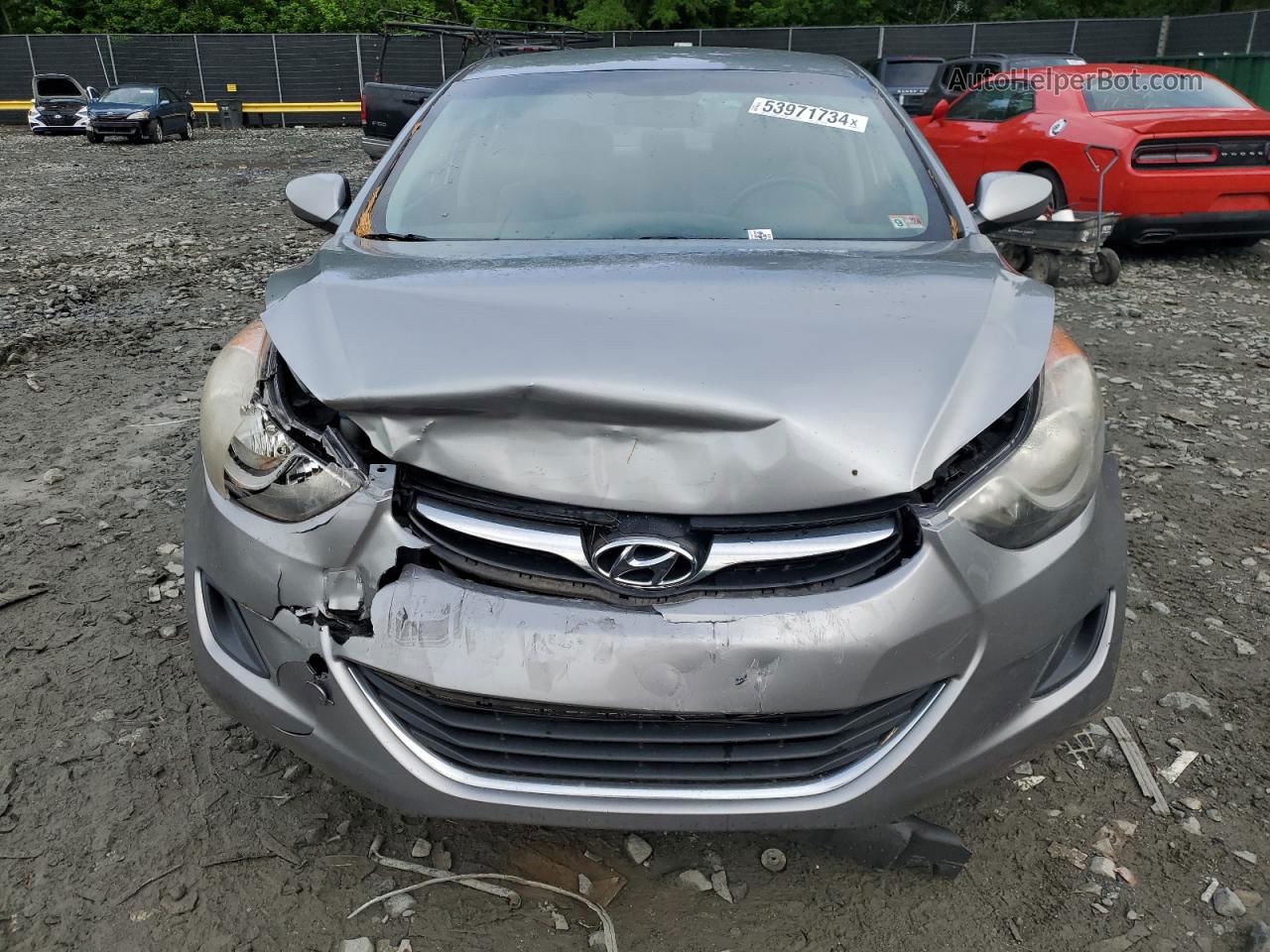 2013 Hyundai Elantra Gls Silver vin: KMHDH4AE2DU717389