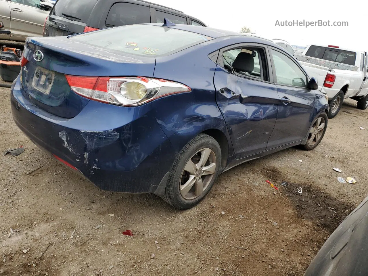 2013 Hyundai Elantra Gls Blue vin: KMHDH4AE2DU728327