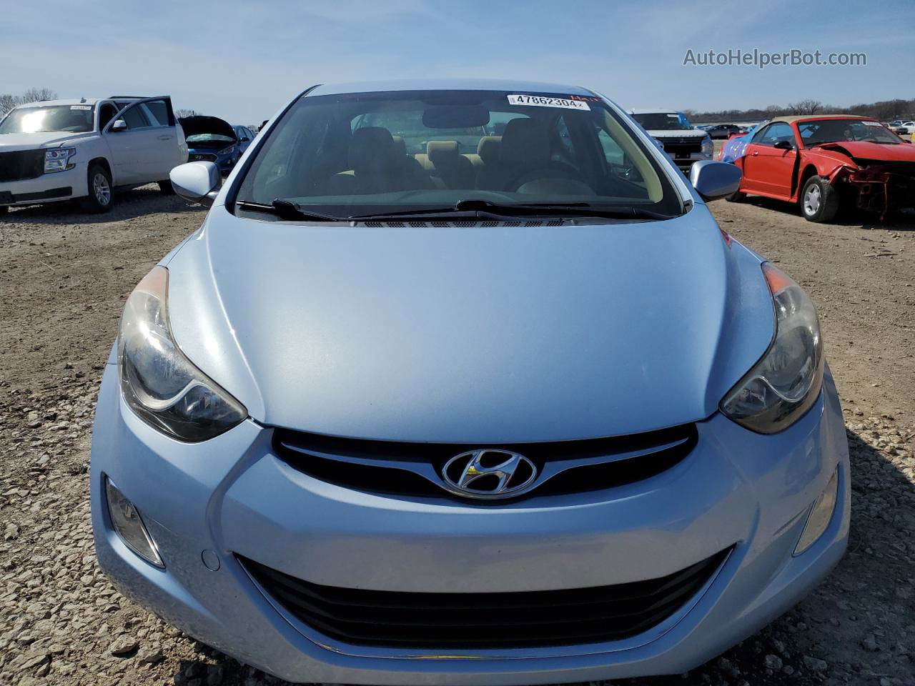 2013 Hyundai Elantra Gls Blue vin: KMHDH4AE2DU756709