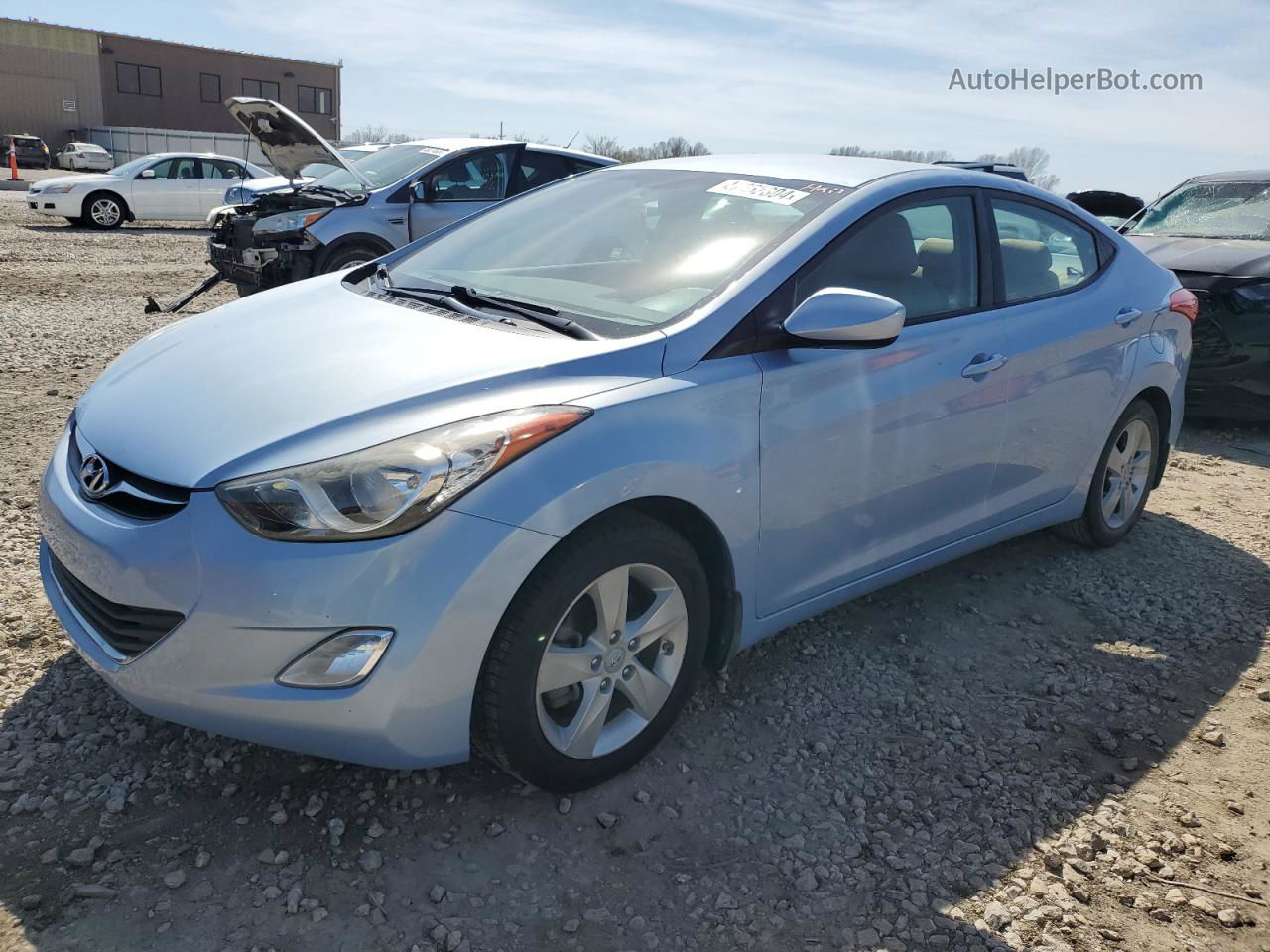 2013 Hyundai Elantra Gls Синий vin: KMHDH4AE2DU756709