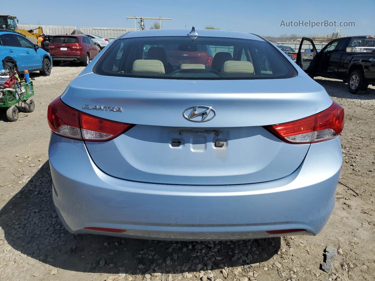 2013 Hyundai Elantra Gls Синий vin: KMHDH4AE2DU756709