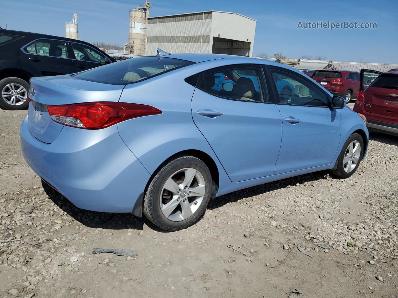 2013 Hyundai Elantra Gls Blue vin: KMHDH4AE2DU756709