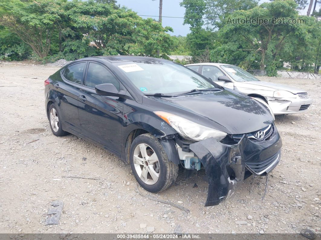 2013 Hyundai Elantra Gls Black vin: KMHDH4AE2DU845048