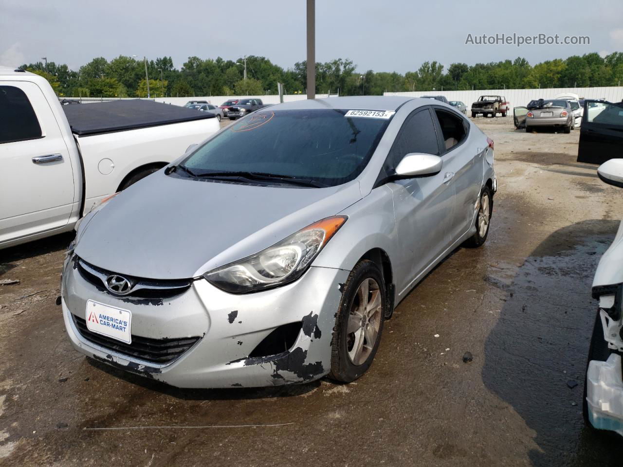 2013 Hyundai Elantra Gls Серый vin: KMHDH4AE2DU983432