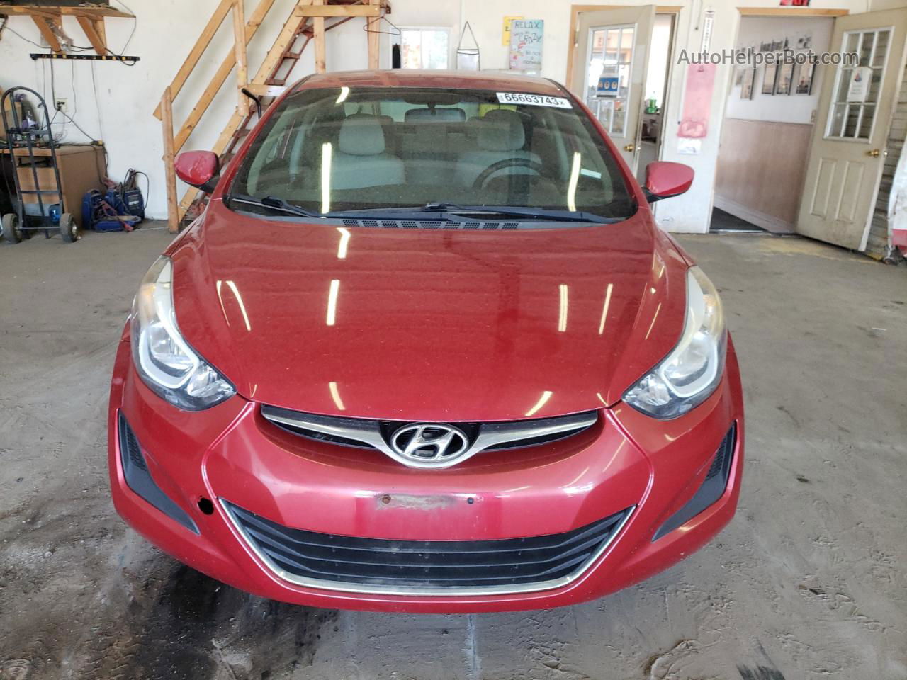 2014 Hyundai Elantra Se Red vin: KMHDH4AE2EU065911