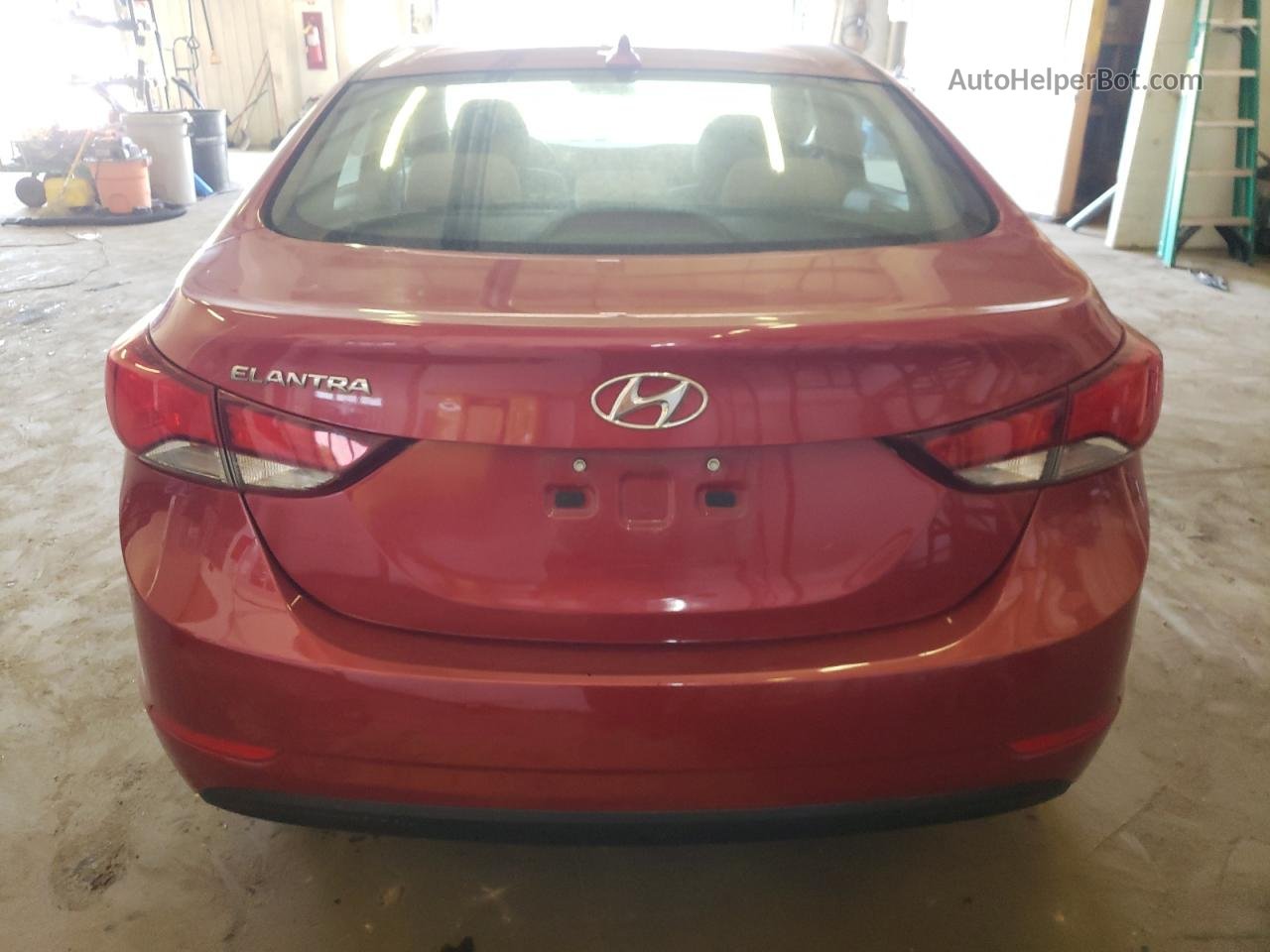 2014 Hyundai Elantra Se Red vin: KMHDH4AE2EU065911