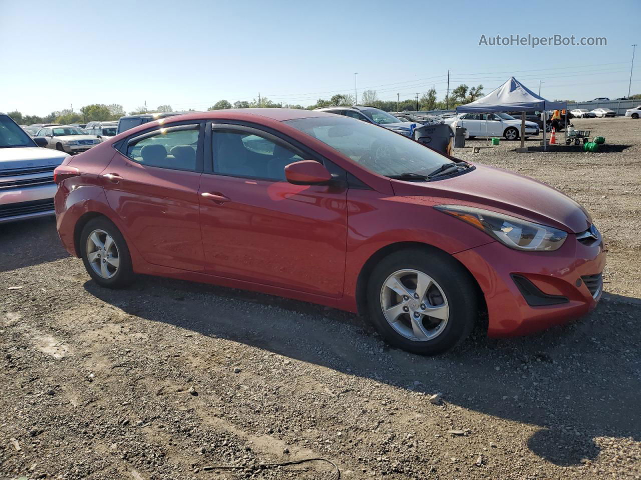 2014 Hyundai Elantra Se Red vin: KMHDH4AE2EU065911