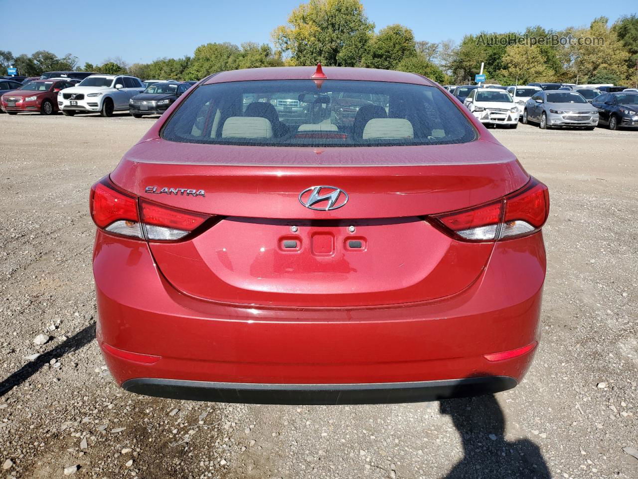 2014 Hyundai Elantra Se Red vin: KMHDH4AE2EU065911