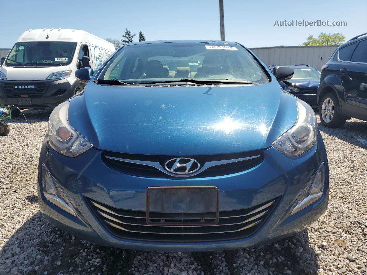 2014 Hyundai Elantra Se Blue vin: KMHDH4AE2EU093885