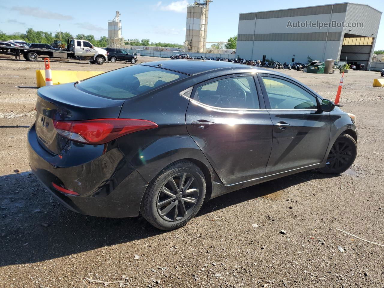 2014 Hyundai Elantra Se Черный vin: KMHDH4AE2EU104738