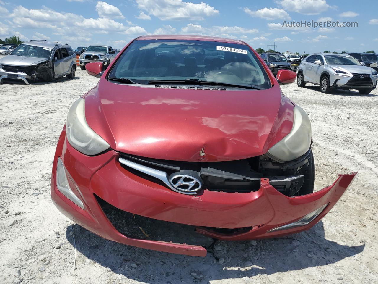 2014 Hyundai Elantra Se Красный vin: KMHDH4AE2EU118476