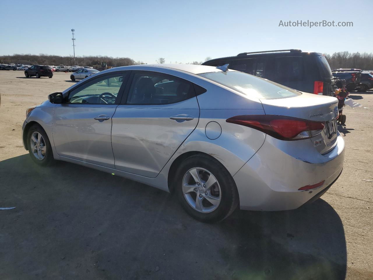 2014 Hyundai Elantra Se Silver vin: KMHDH4AE2EU191413