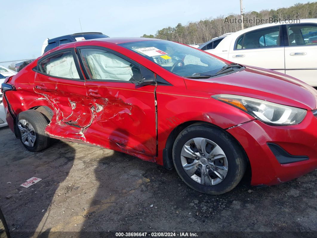 2016 Hyundai Elantra Se Красный vin: KMHDH4AE2GU531632