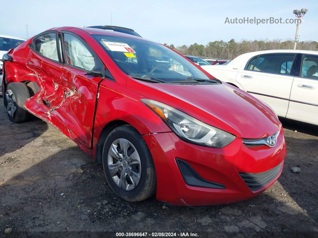 2016 Hyundai Elantra Se Red vin: KMHDH4AE2GU531632