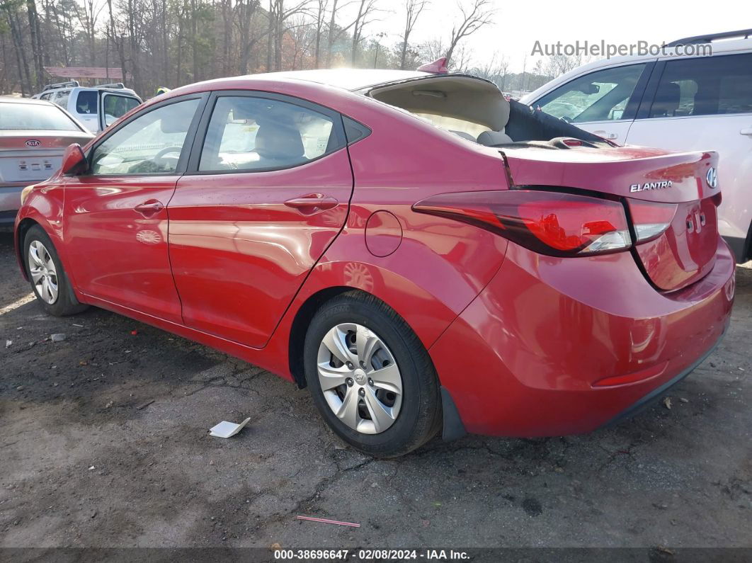 2016 Hyundai Elantra Se Red vin: KMHDH4AE2GU531632