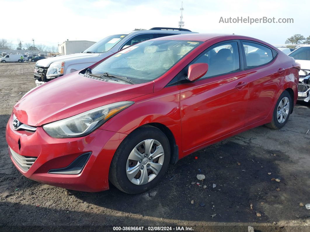 2016 Hyundai Elantra Se Red vin: KMHDH4AE2GU531632