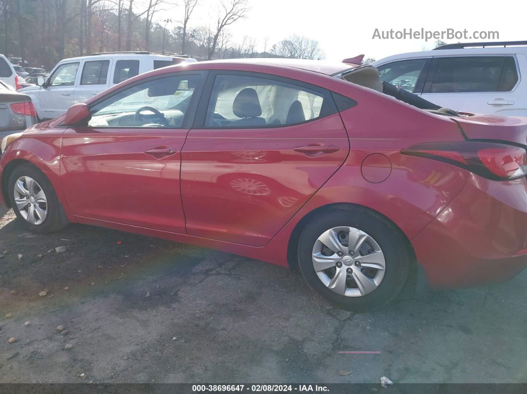 2016 Hyundai Elantra Se Red vin: KMHDH4AE2GU531632