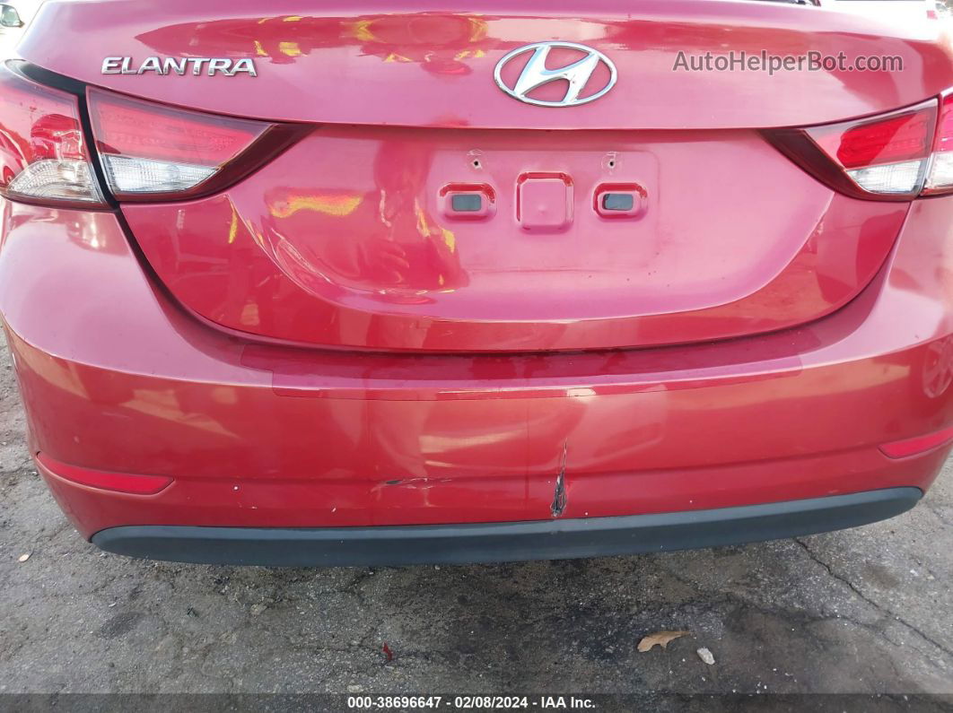 2016 Hyundai Elantra Se Red vin: KMHDH4AE2GU531632