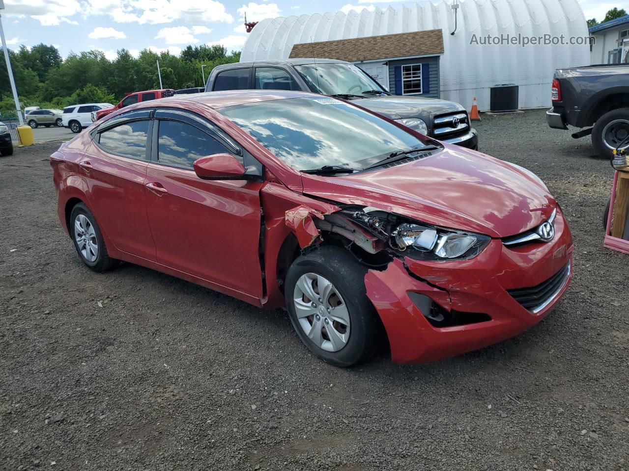 2016 Hyundai Elantra Se Red vin: KMHDH4AE2GU588901