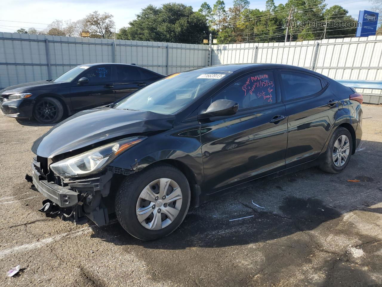 2016 Hyundai Elantra Se Black vin: KMHDH4AE2GU646022