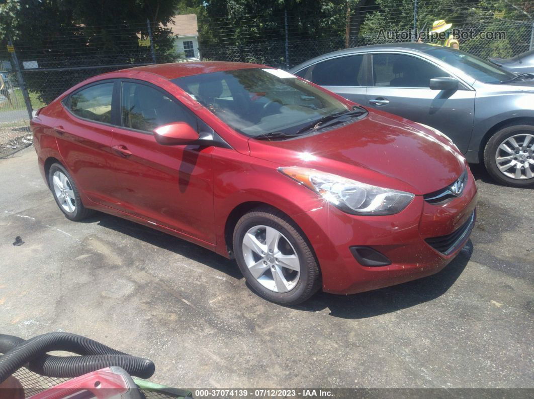 2011 Hyundai Elantra Gls Red vin: KMHDH4AE3BU087461