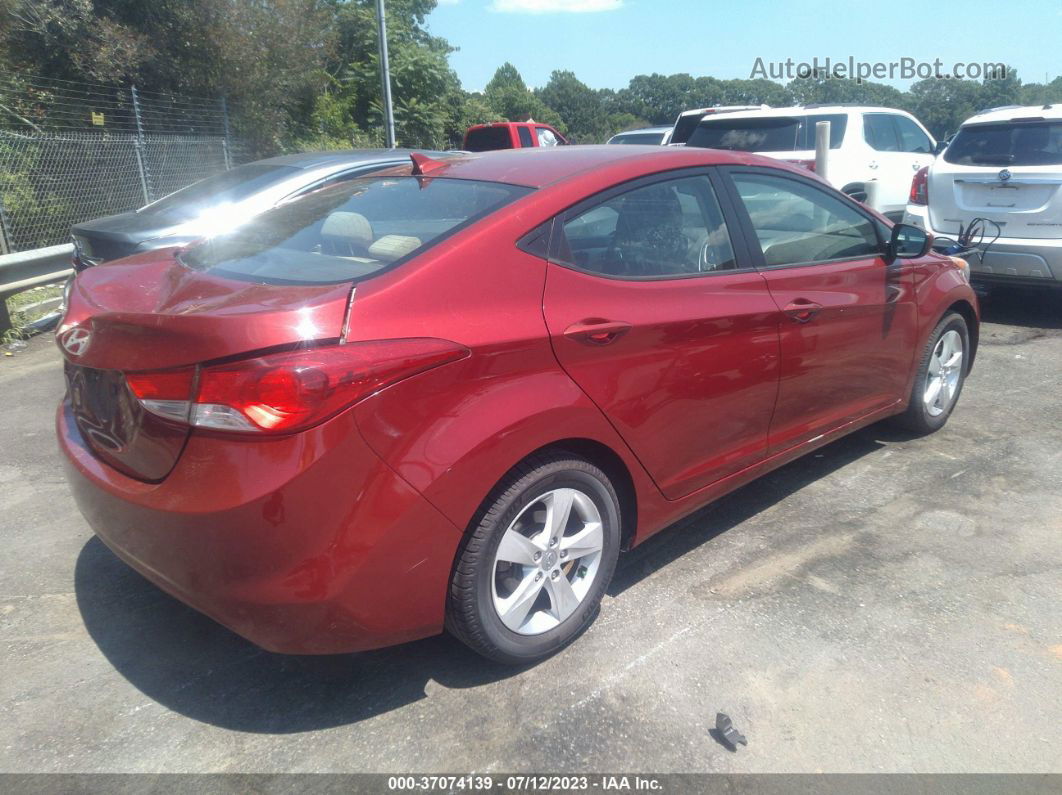 2011 Hyundai Elantra Gls Red vin: KMHDH4AE3BU087461