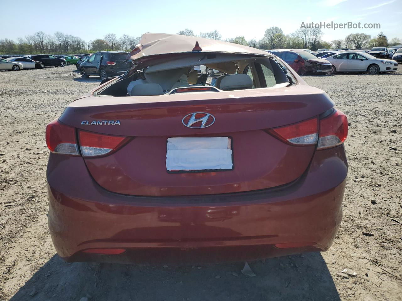 2011 Hyundai Elantra Gls Red vin: KMHDH4AE3BU091655