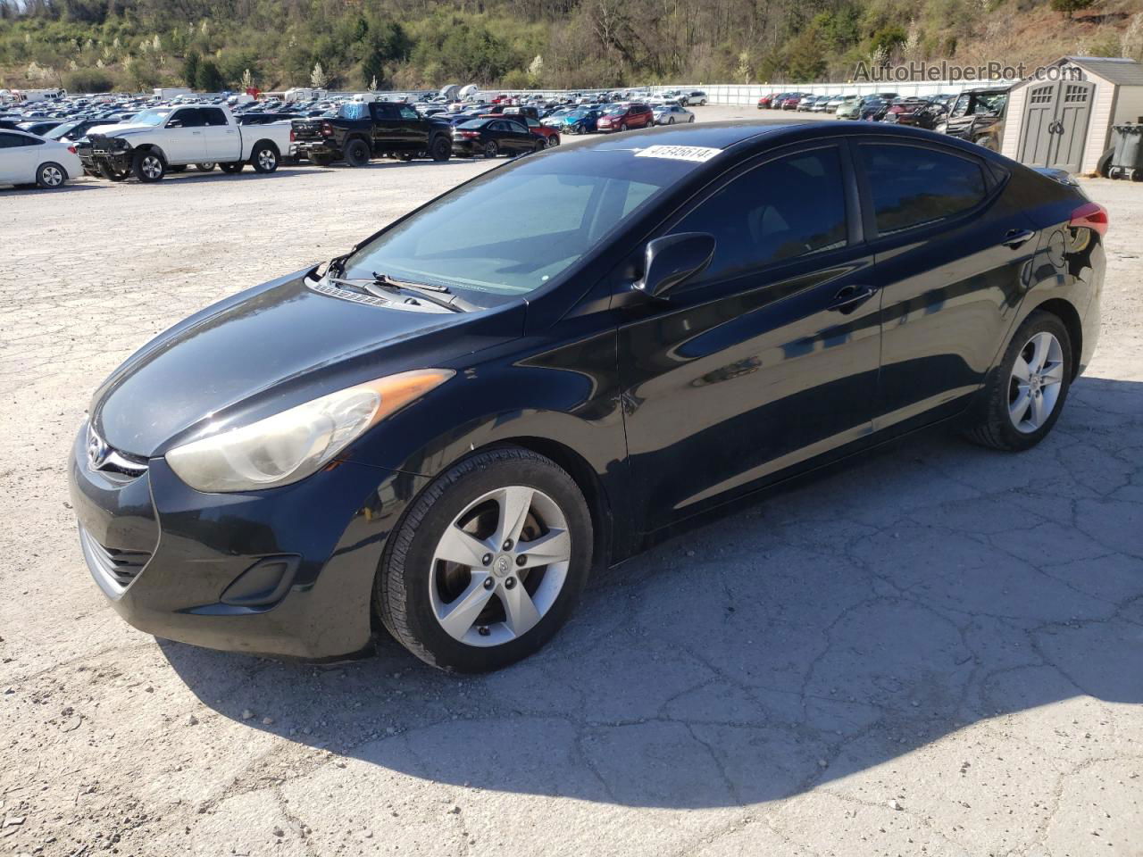 2011 Hyundai Elantra Gls Black vin: KMHDH4AE3BU109362