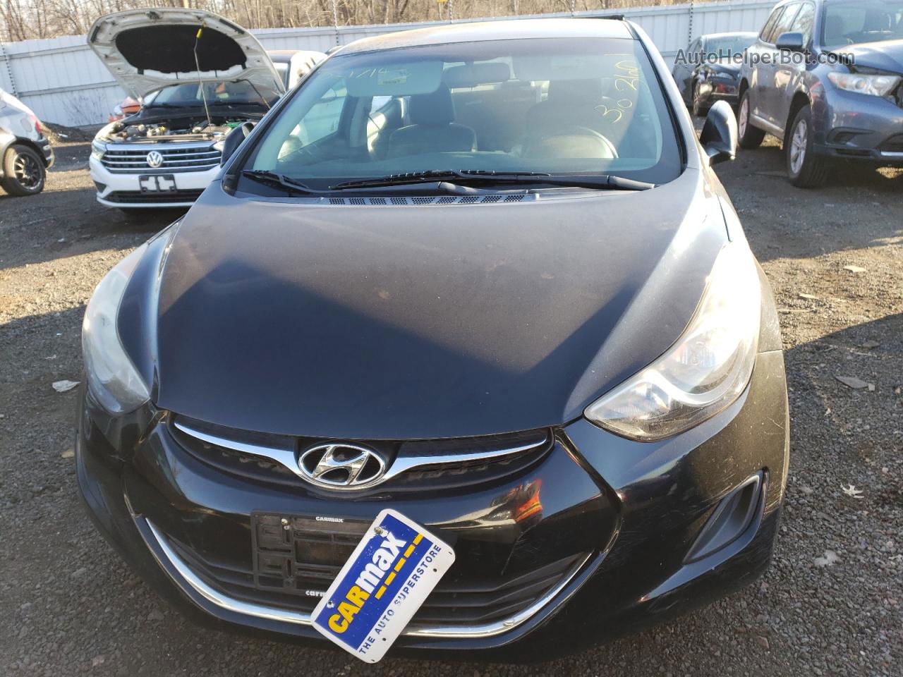 2011 Hyundai Elantra Gls Black vin: KMHDH4AE3BU113539