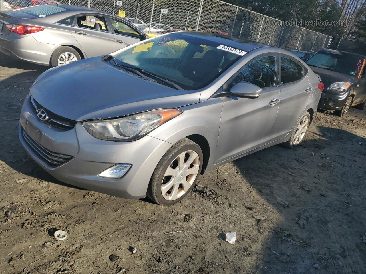 2011 Hyundai Elantra Gls Серебряный vin: KMHDH4AE3BU123584