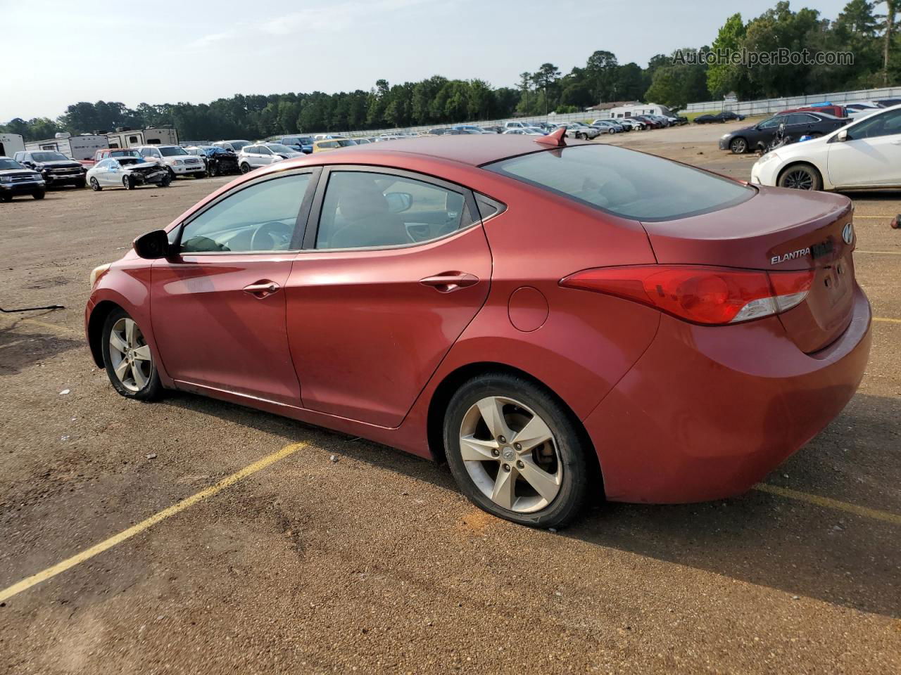 2011 Hyundai Elantra Gls Red vin: KMHDH4AE3BU172428