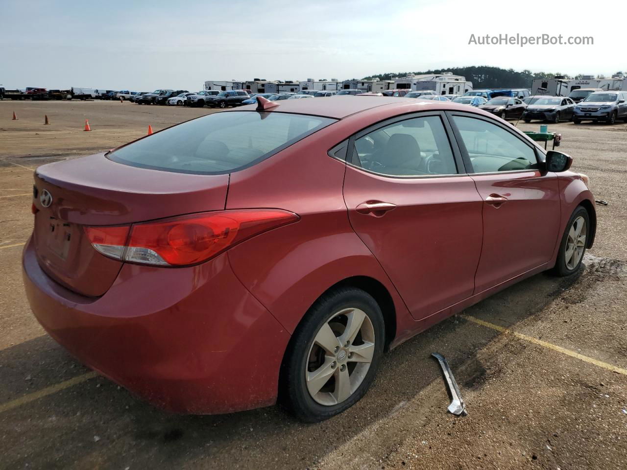 2011 Hyundai Elantra Gls Red vin: KMHDH4AE3BU172428