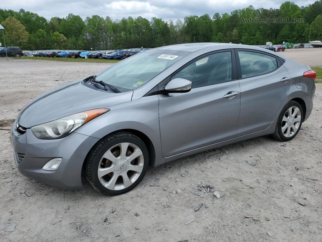 2012 Hyundai Elantra Gls Gray vin: KMHDH4AE3CU262065