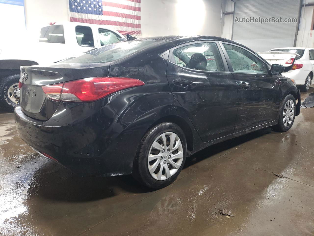 2012 Hyundai Elantra Gls Black vin: KMHDH4AE3CU331384