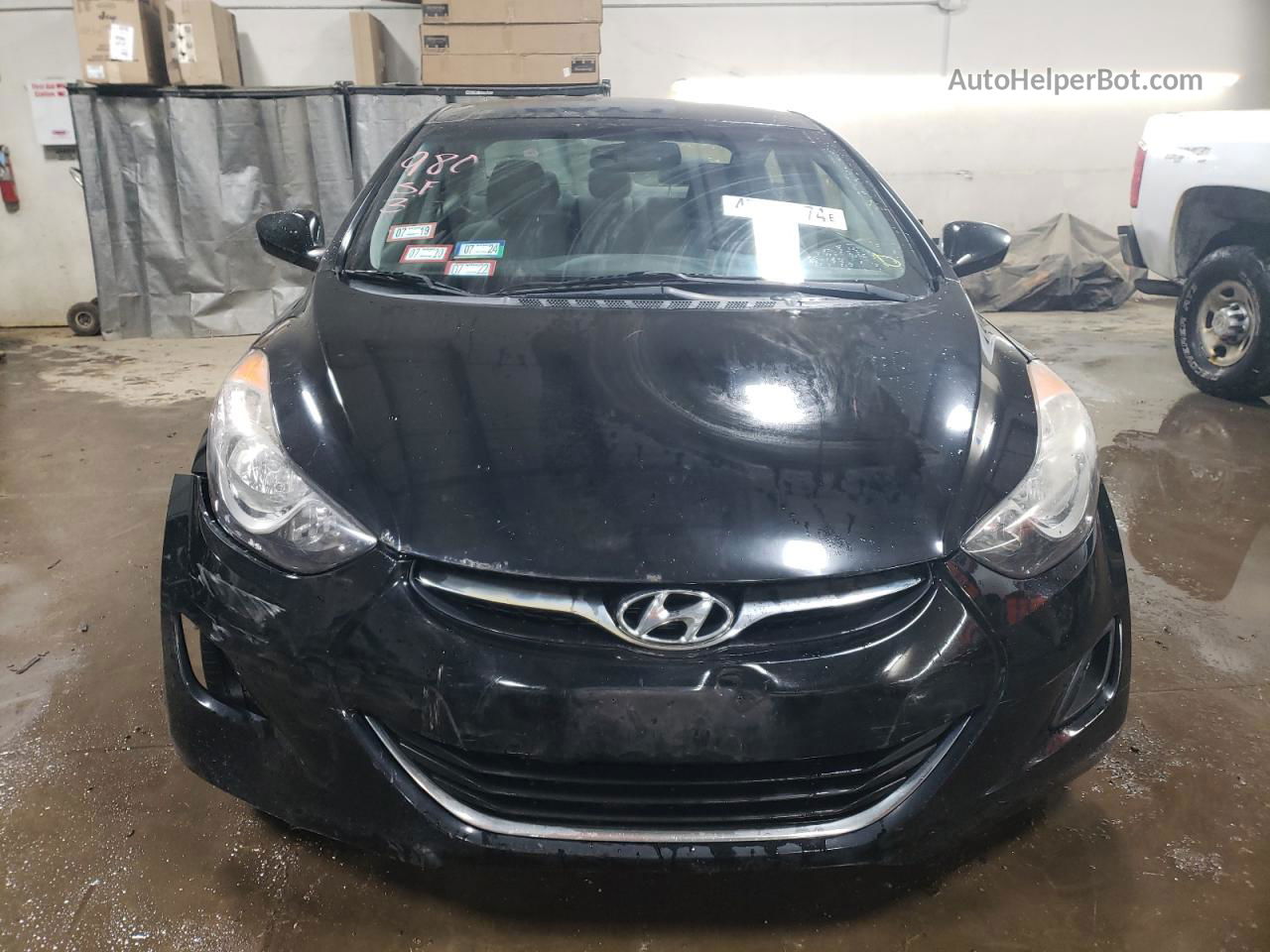 2012 Hyundai Elantra Gls Black vin: KMHDH4AE3CU331384