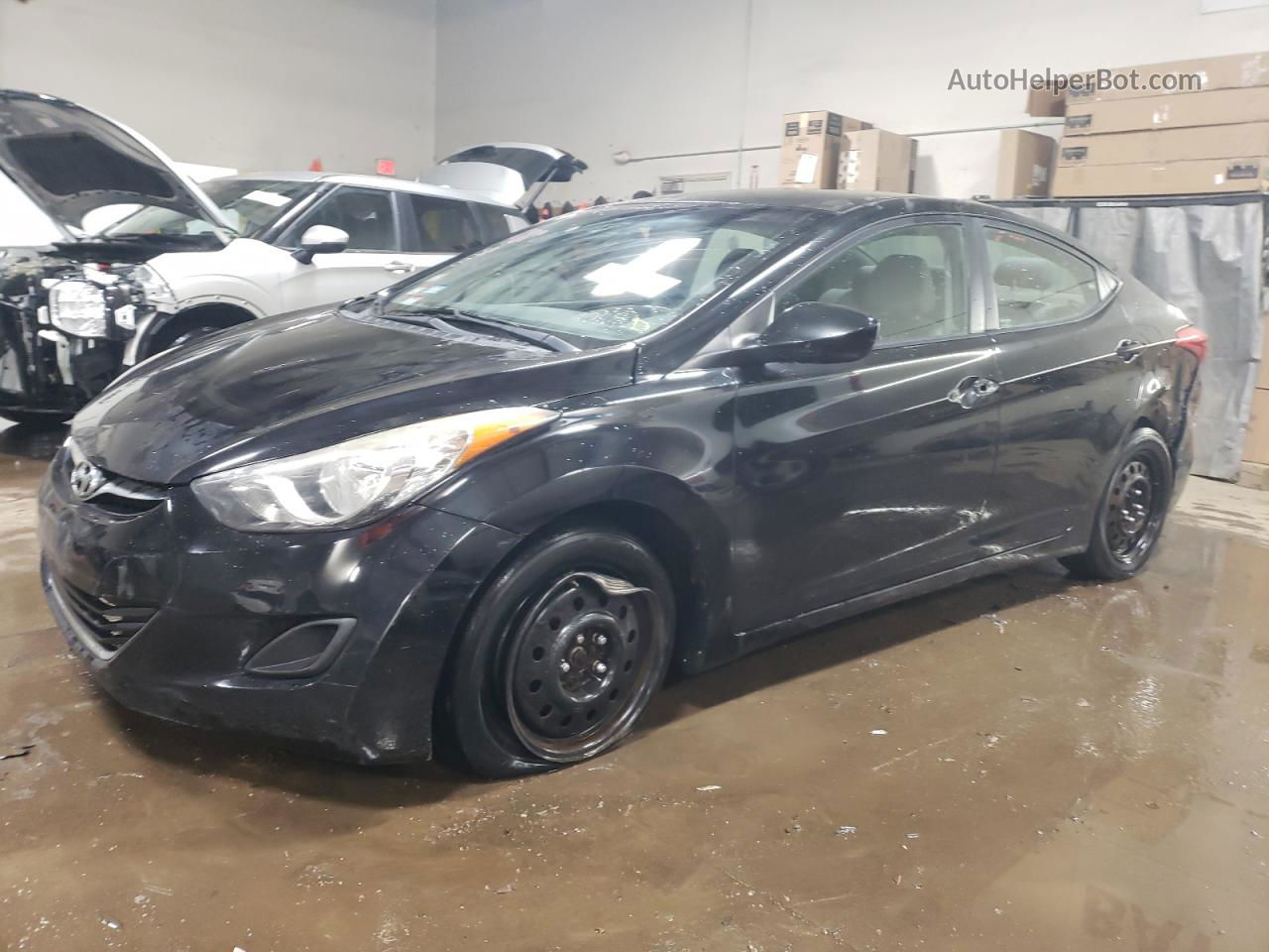 2012 Hyundai Elantra Gls Черный vin: KMHDH4AE3CU331384